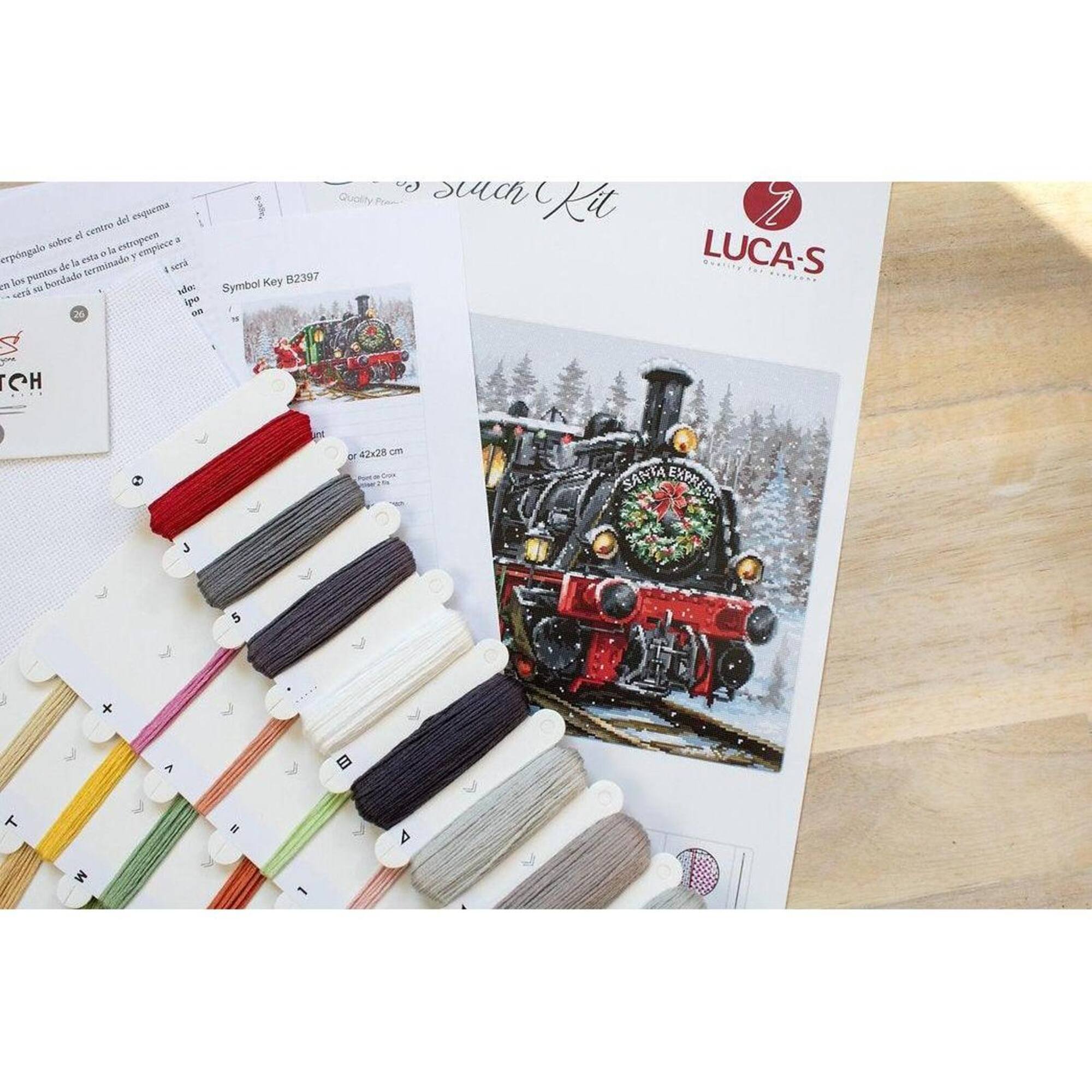 Luca-S Santa's Express Counted Cross Stitch Kit